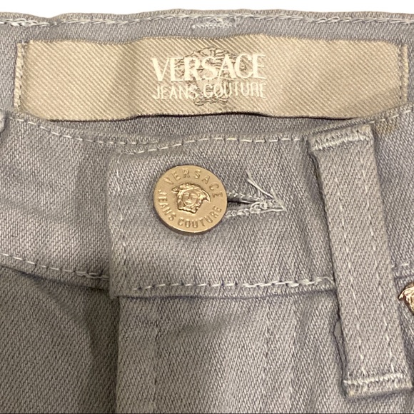 EUC Versace Vintage Gray Straight Leg Jeans - Picture 4 of 7